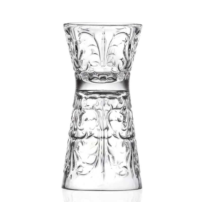 Medidor doble / Jigger Tattoo, RCR - Cristal (30/60 ml)