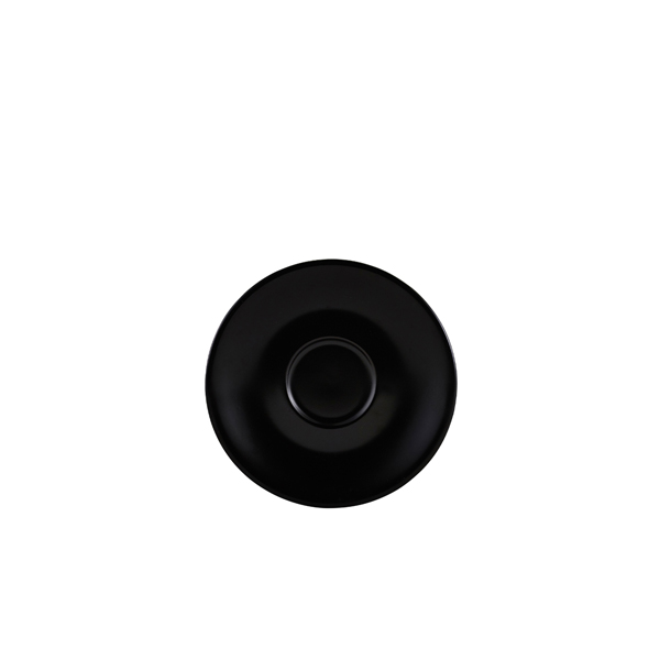 Plato para café espresso de porcelana negro mate – 12 cm (6 uds)