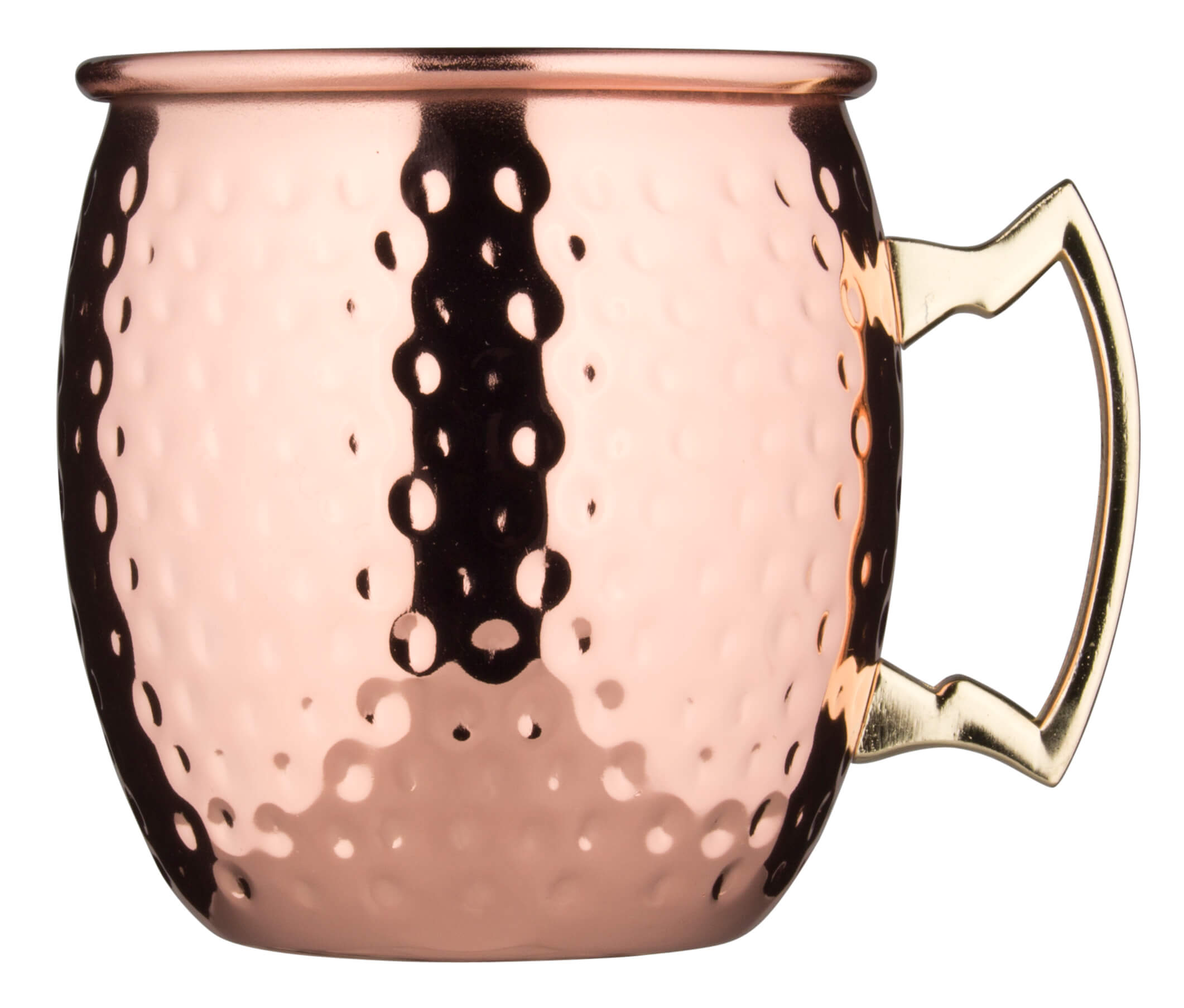 Taza de acero inoxidable Moscow Mule, color cobre, martillada - 550 ml