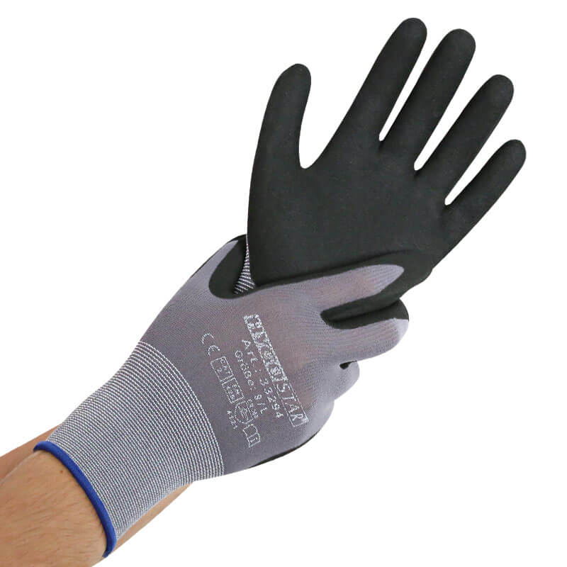 Guantes Ergo Flex, de punto fino de nailon - varias tallas (1 par)