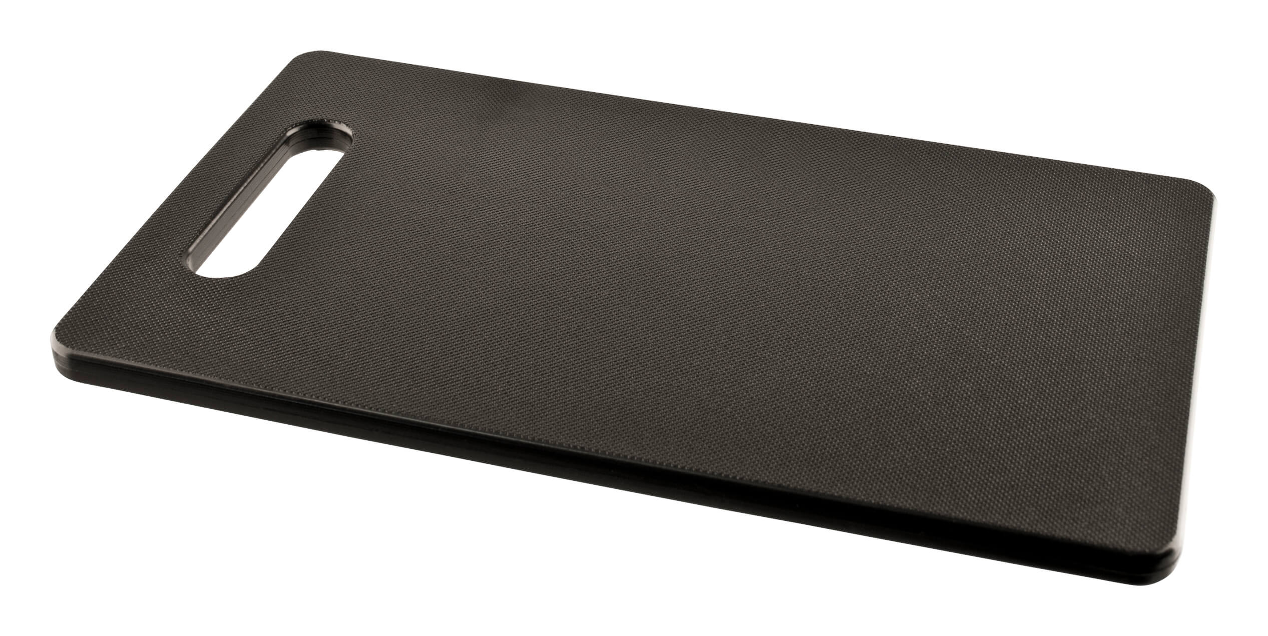 Tabla de cortar con asa, polietileno negro - 25 x 15 x 1 cm