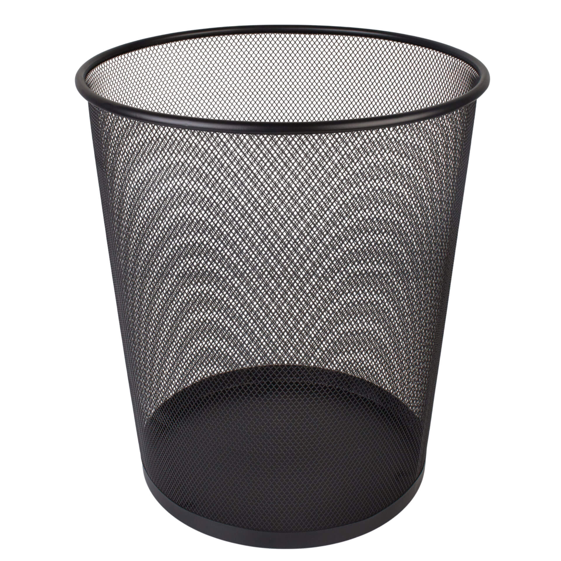 Papelera de metal, 18 l - negra
