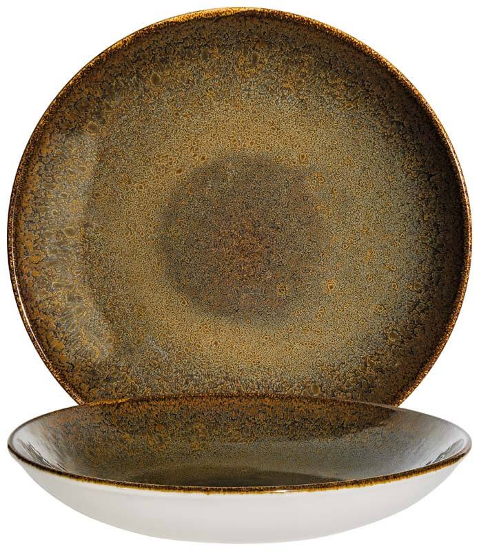 Bonna Ore Tierra Bloom Plato hondo 25 cm marrón - 6 ud