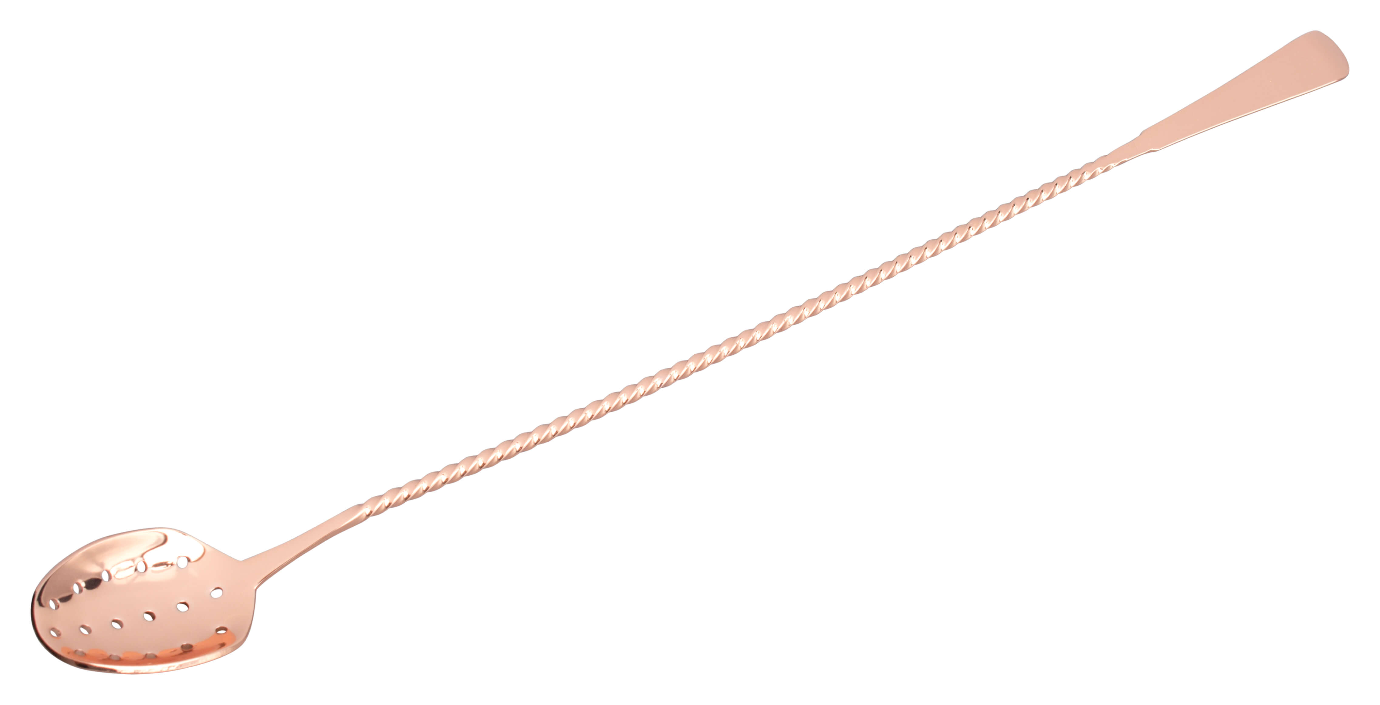 Cuchara de bar Biloxi Strainer, acero inoxidable, color cobre - 34,5 cm