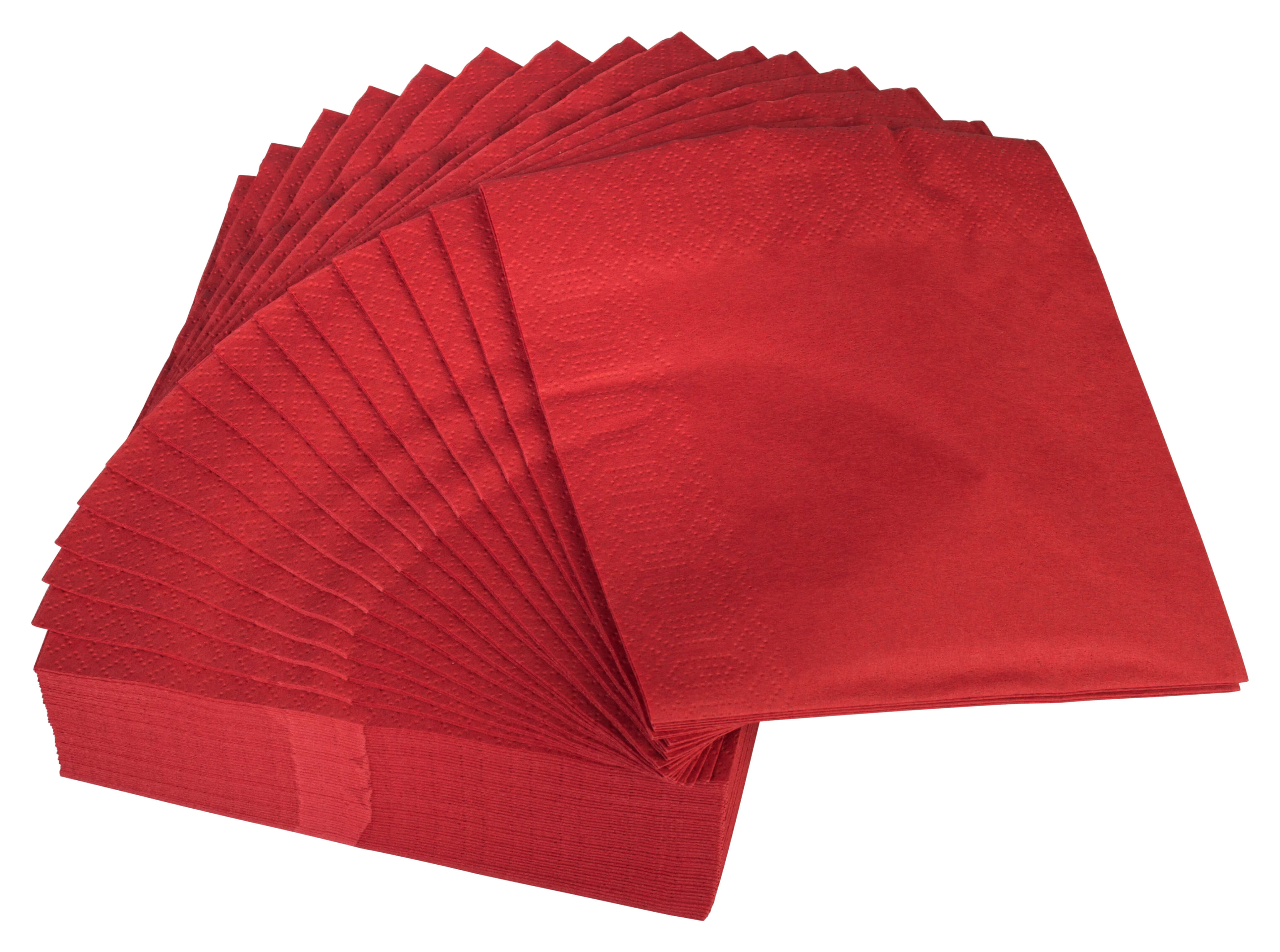 Servilleta de celulosa, color burdeos - 3 capas - 33 x 33 cm (250 uds)