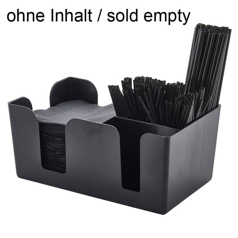 Bar Caddy negro, polipropileno - 24 x 15 x 11 cm