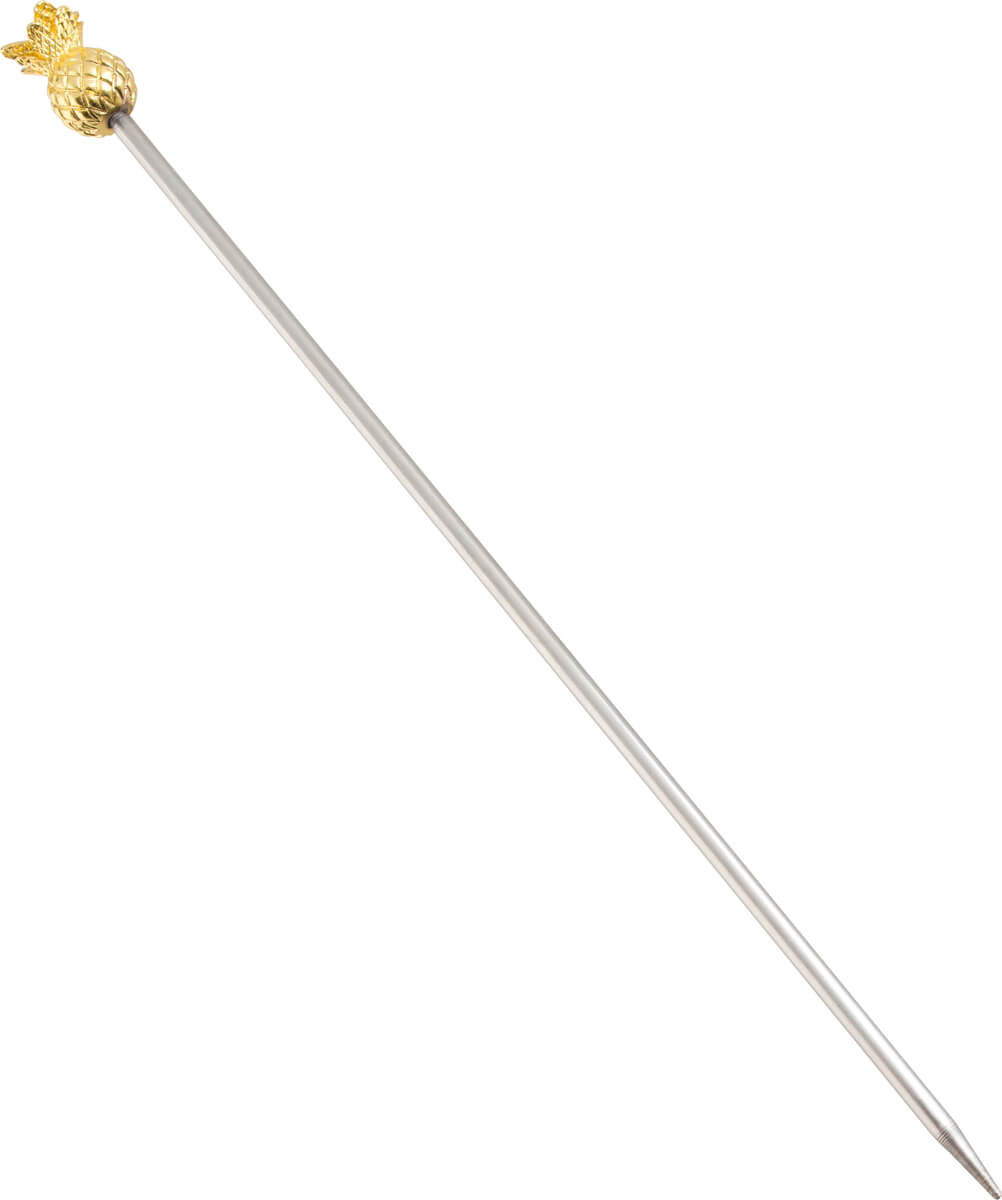 Agitador de cóctel de piña, acero inoxidable - 18 cm (1 ud)