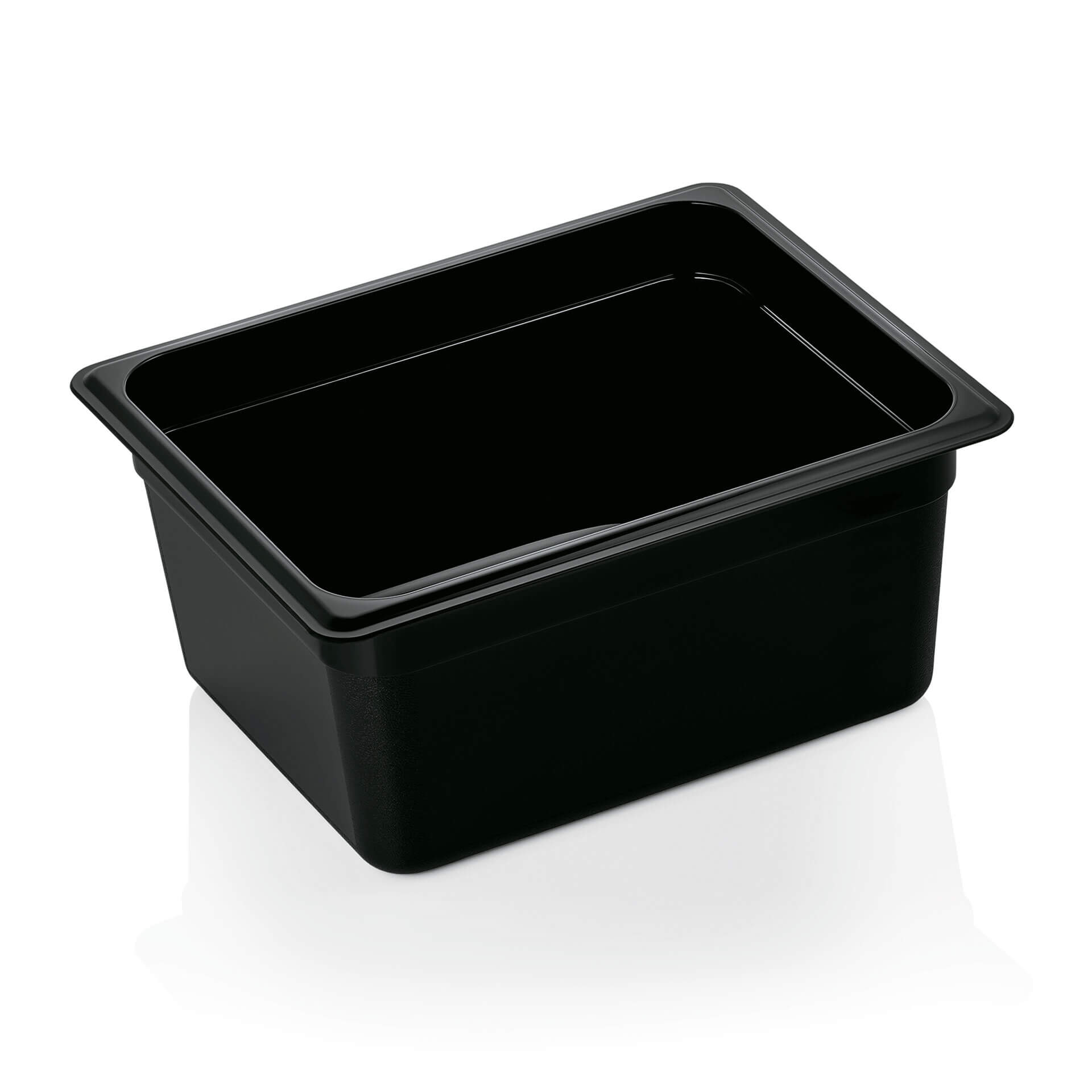 Recipiente Gastronorm GN 1/2, profundidad 150 mm - PC negro (serie GN 96)