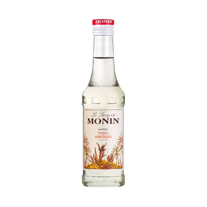 Azúcar de caña blanco - Sirope Monin botella pequeña (0,25 l)