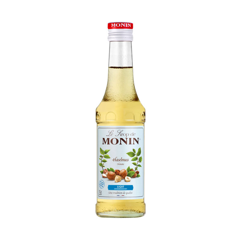 Avellana con bajo contenido en azúcar (light) - Sirope Monin botella pequeña (0,25 l)