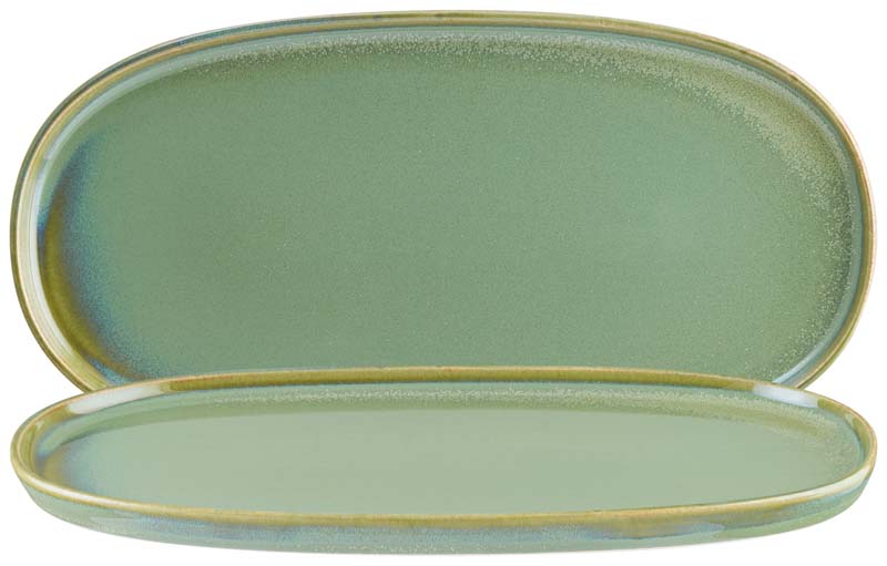 Bonna Sage Hygge Plato ovalado 34 x 23 cm verde - 6 ud