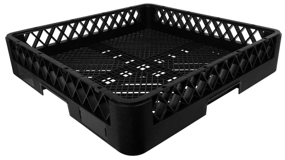 Cesta para lavavajillas, negra, 50 x 50 x 10 cm