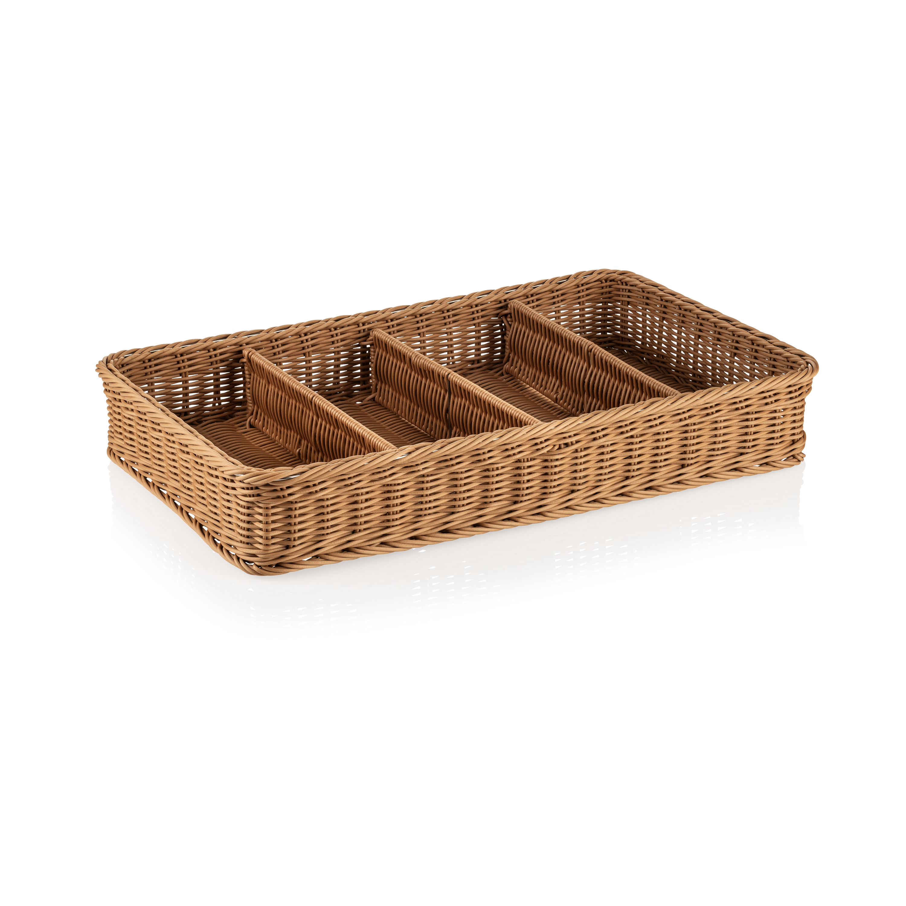 Cesta para cubiertos de polipropileno beige - 53 x 32,5 x 9 cm (GN 1/1)