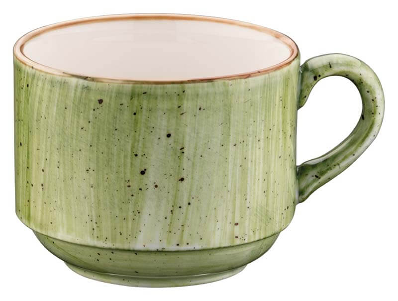 Bonna Aura Therapy Banquet Taza 21 cl apilable verde - 6 ud