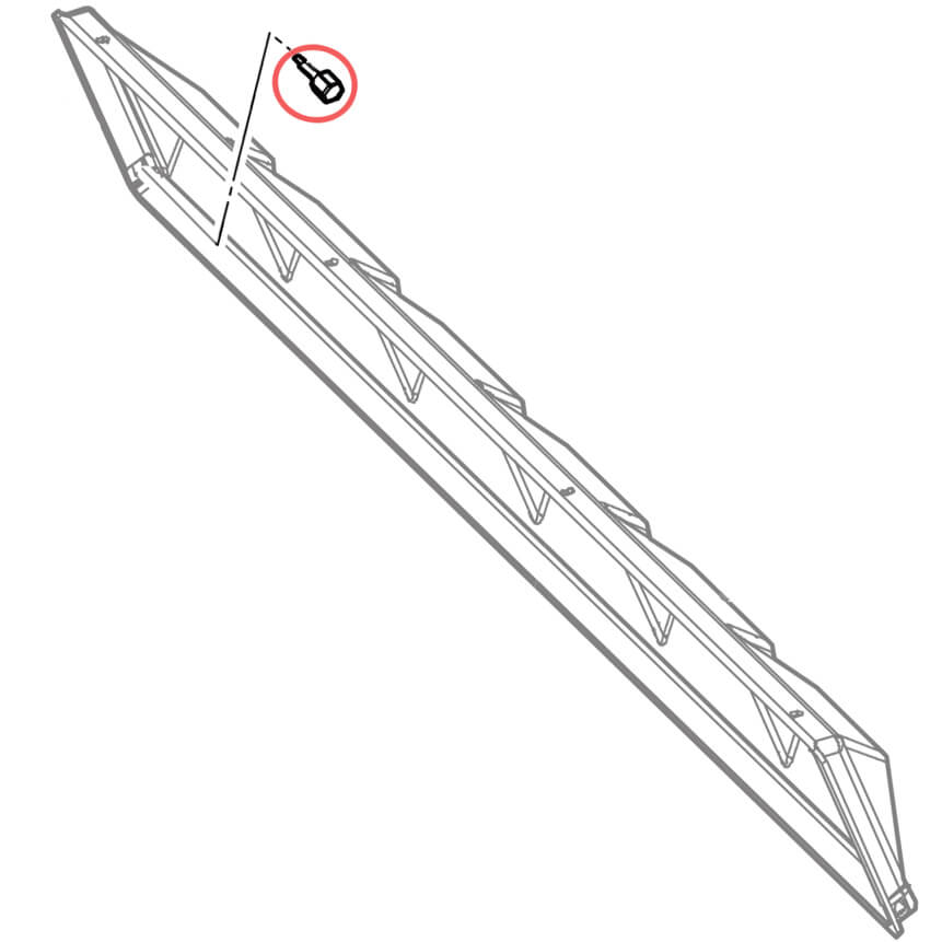Tornillo moleteado Hoshizaki para deflector lateral/largo