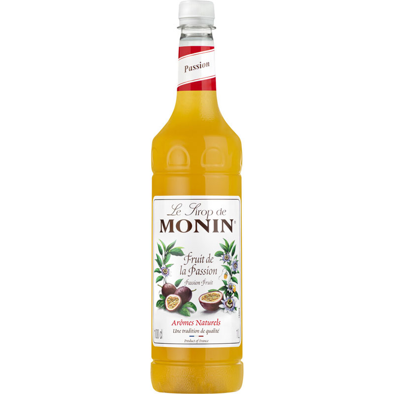 Maracuja, fruta de la pasión - Sirope Monin, botella PET (1,0 l)