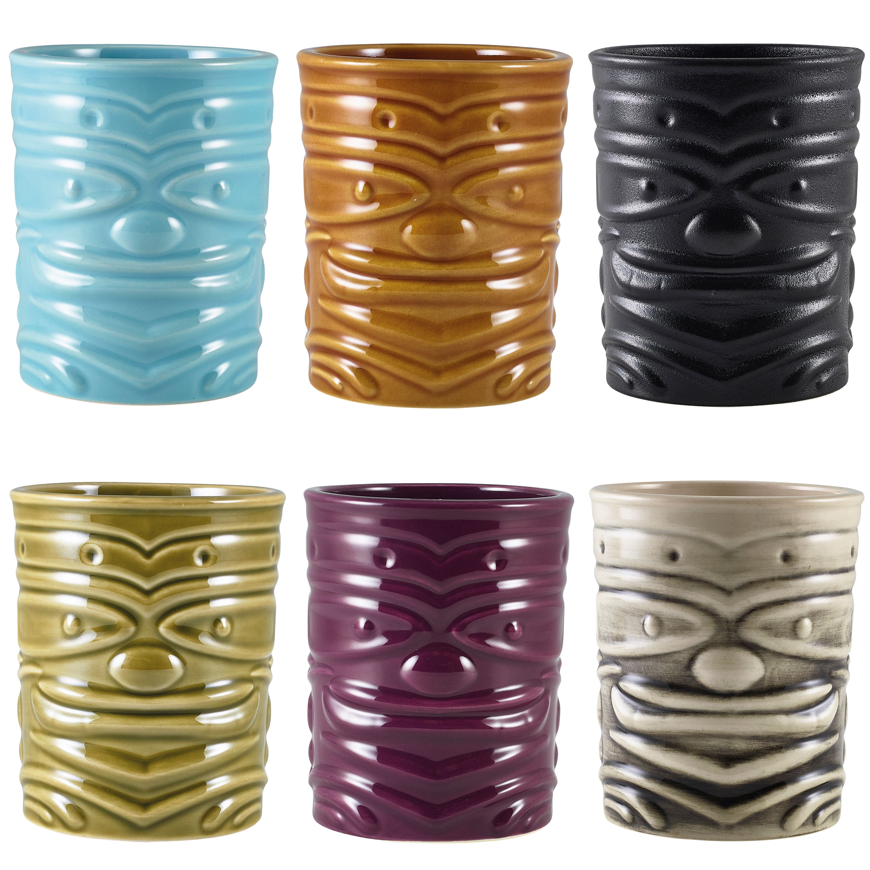 Vaso Tiki Face, varios colores - 360 ml