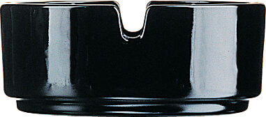 Cenicero de cristal, Arcoroc -  negro (8,5 cm)