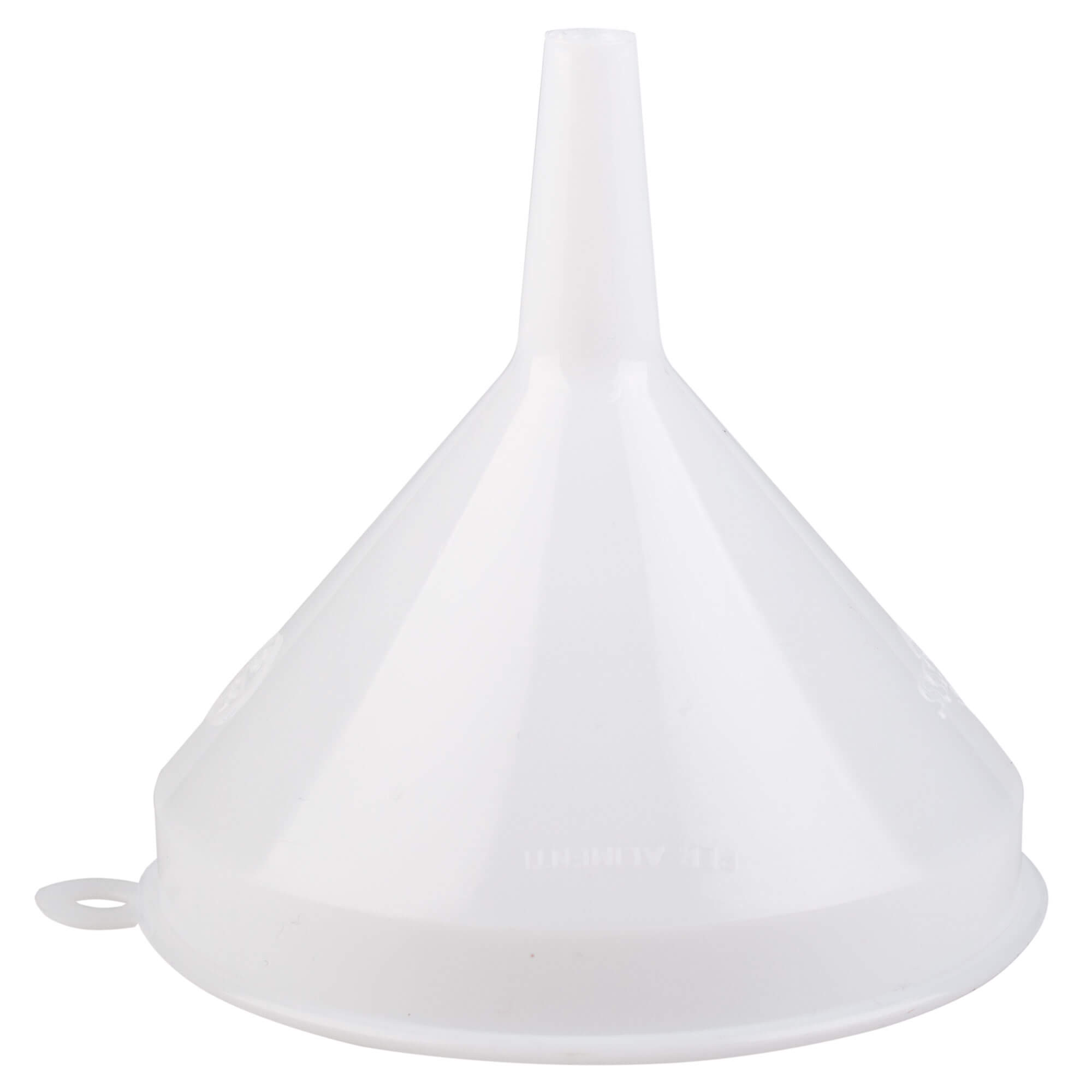 Embudo, plástico blanco - 8 cm