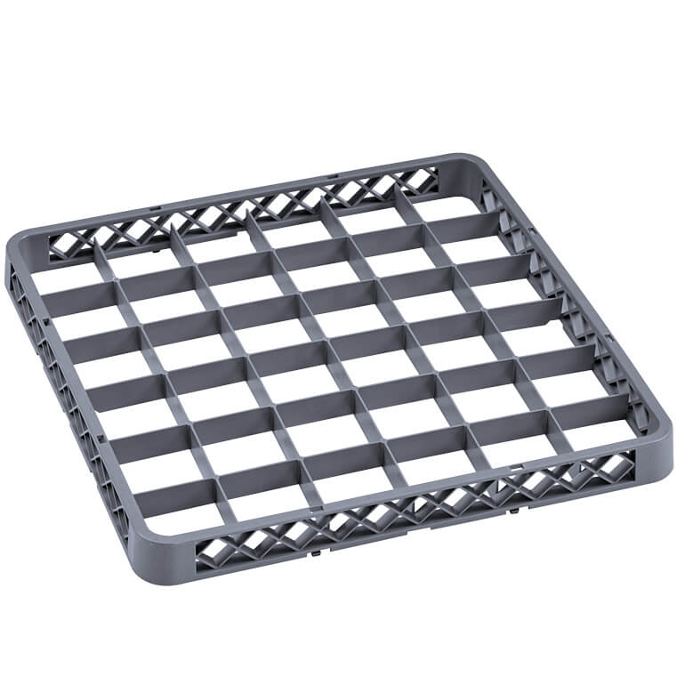 Suplemento para cesto de lavado de 36 compartimentos, gris (Rack 98) - 50 x 50 x 4,5 cm