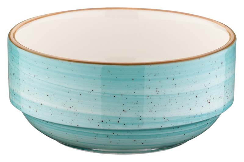 Bonna Aura Aqua Banquet Bandeja apilable 12 cm, 35 cl turquesa - 12 unidades