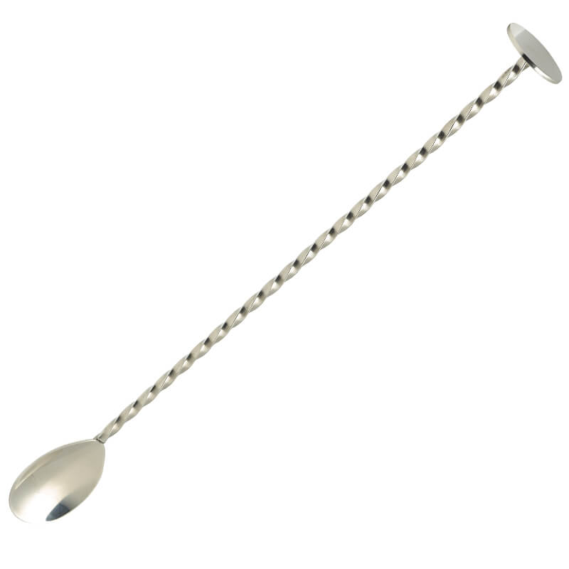 Cuchara de bar con base plana, acero inoxidable - 27 cm