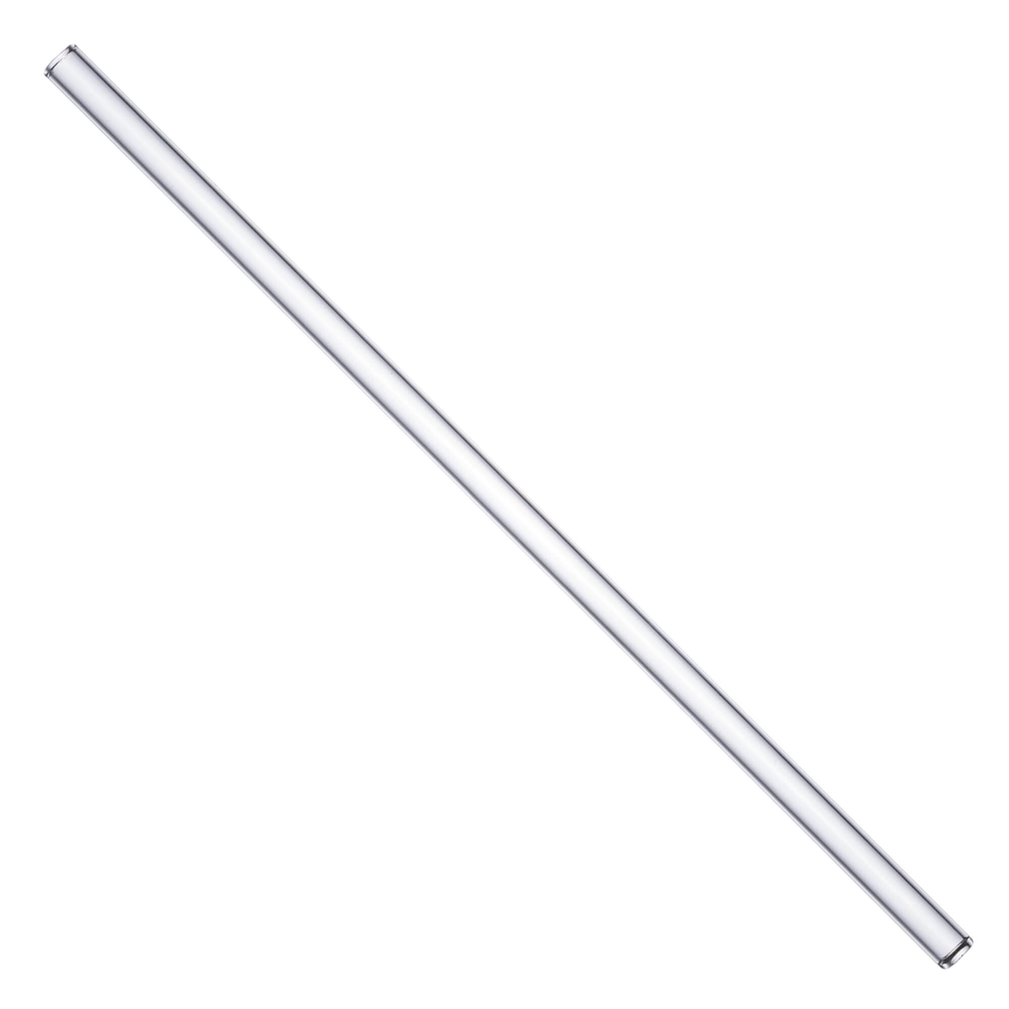 Pajitas de cristal (8 x 230 mm) - transparentes (50 uds + 3 cepillos)