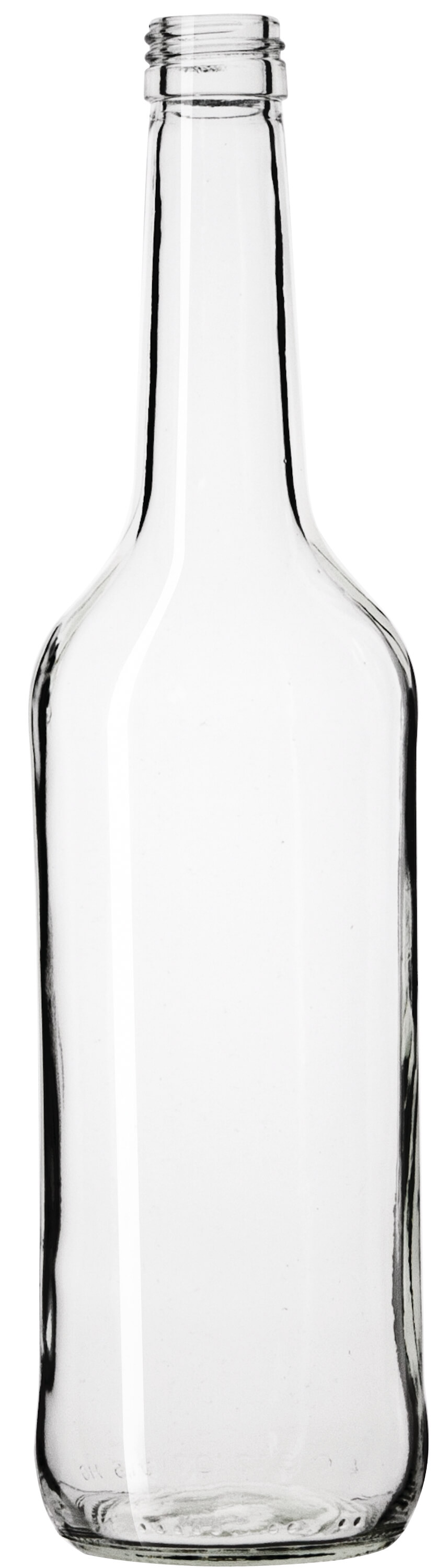 Botella de vidrio de cuello recto transparente - 700 ml