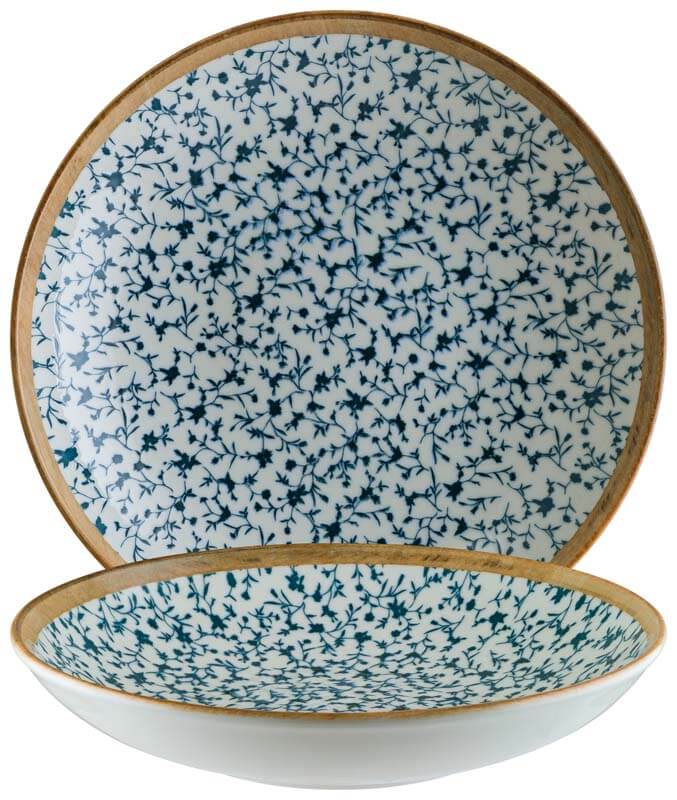Bonna Calif Bloom Plato hondo 25 cm azul - 6 ud