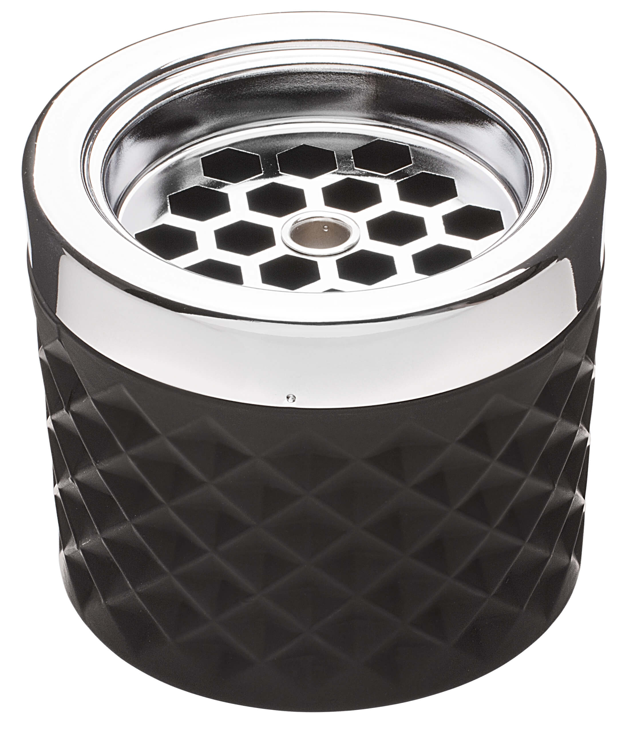 Cenicero cortavientos negro - Vidrio (9,6 cm)