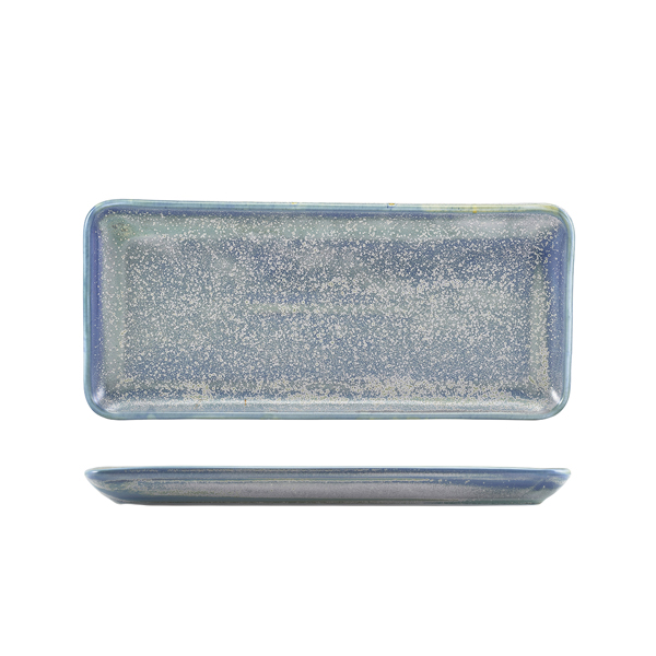 Placa rectangular estrecha Terra Seafoam – 31 x 14 cm (6 uds)