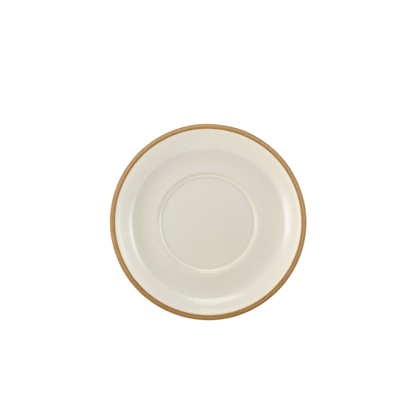 Plato bajo Kava de gres blanco – 16 cm (6 uds)