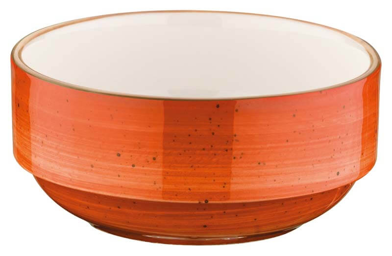 Bonna Aura Terracotta Banquet Bandeja apilable 14 cm, 50 cl naranja - 12 ud