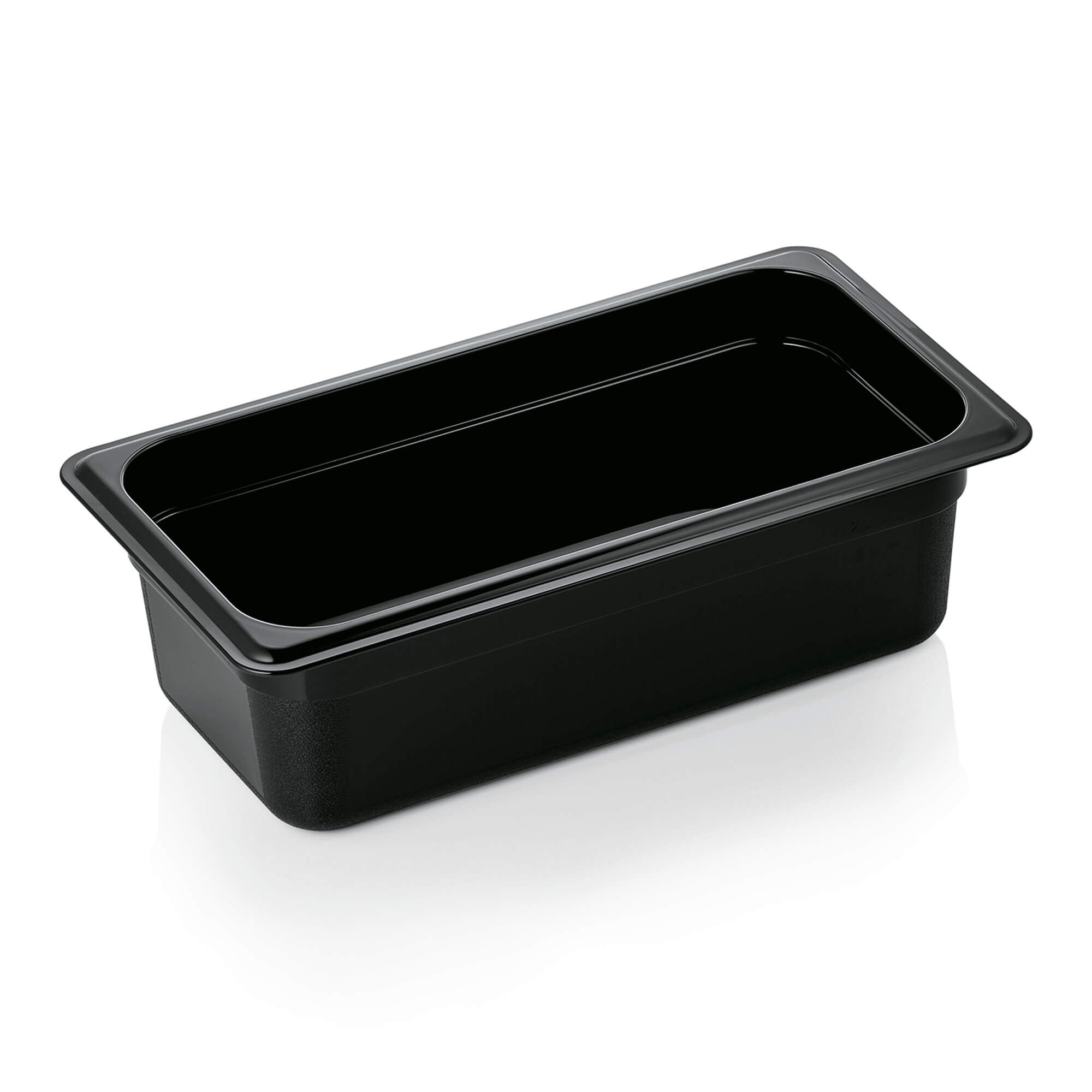 Recipiente Gastronorm GN 1/3, 100 mm de profundidad, PC negro (serie GN 96)