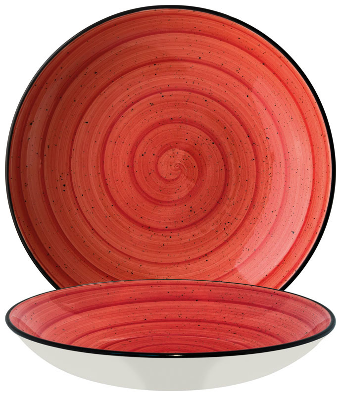 Bonna Aura Aura Passion Bloom Plato hondo 25 cm rojo - 6 ud