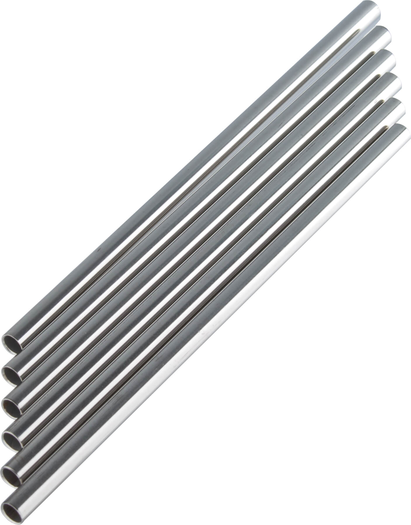 Pajitas, acero inoxidable (6 x 150 mm) - 6 uds.