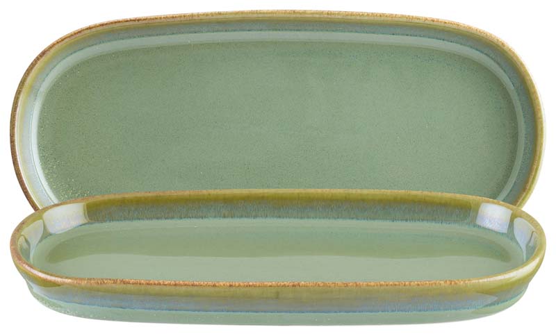 Bonna Sage Hygge Plato ovalado profundo 21 x 10 cm verde - 12 ud