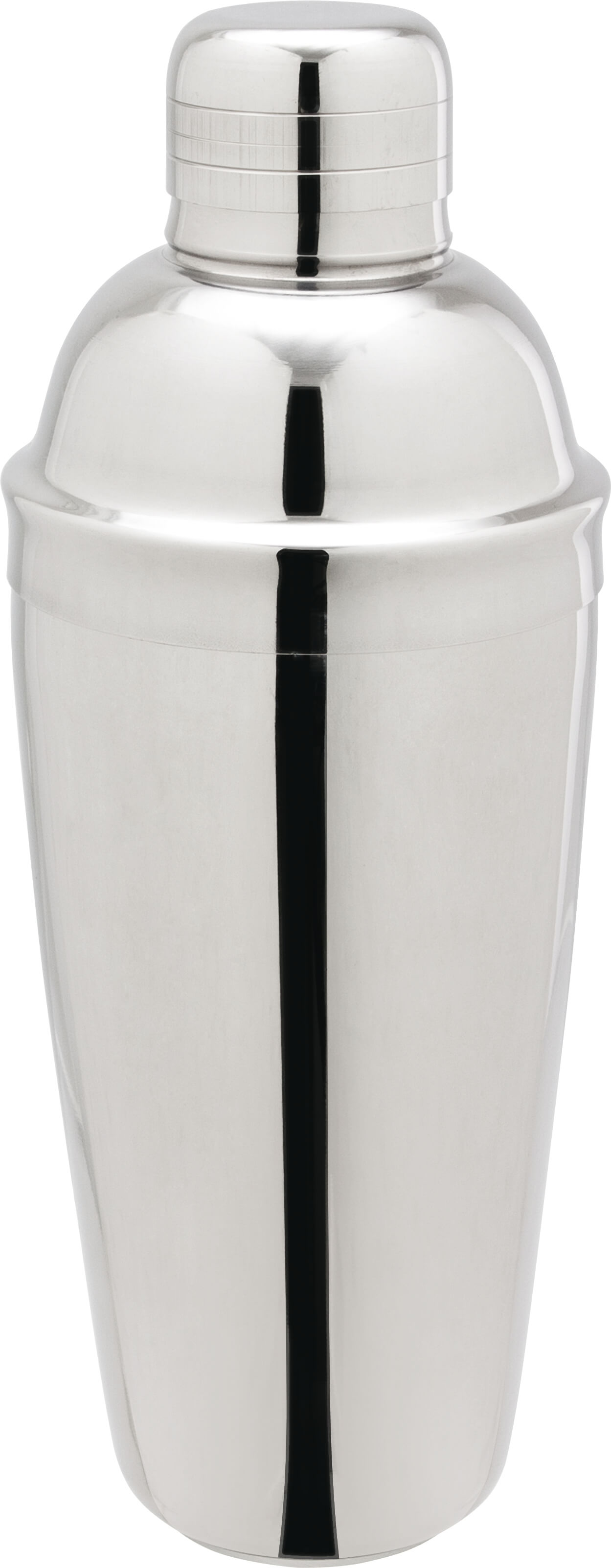 Coctelera, acero inoxidable, tres piezas, pulida - 700 ml