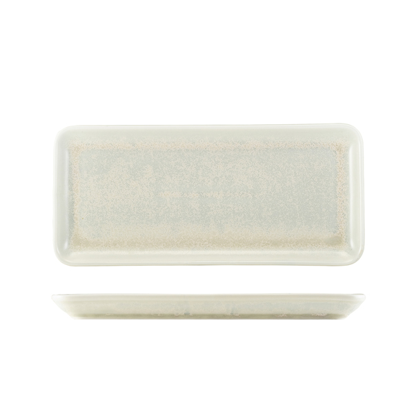 Placa rectangular estrecha Terra Pearl – 31 × 14 cm (6 uds)
