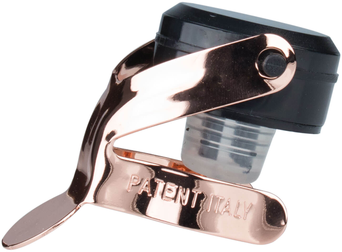 Tapón para botellas de champán/cava Secure Bottle Sealer - negro-cobre
