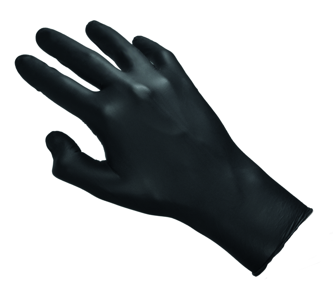 Guantes de nitrilo, negros, sin polvo (100 uds)