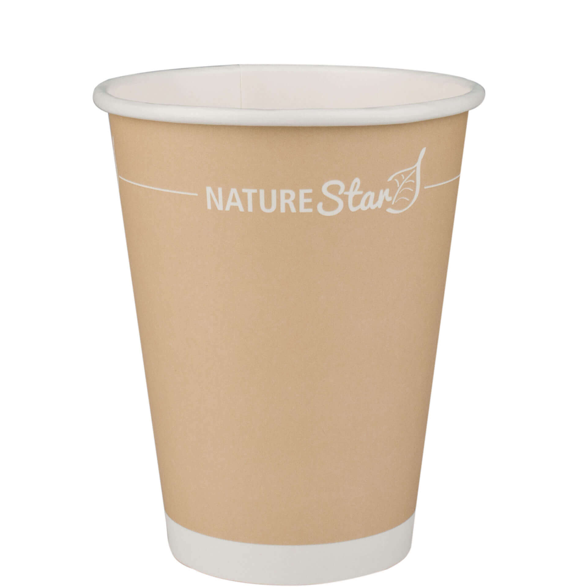 Taza de café de papel, marrón - 300 ml, 9 cm