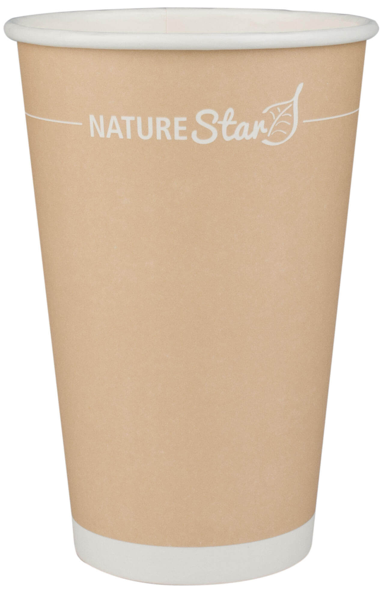 Taza de café de papel, marrón - 400 ml