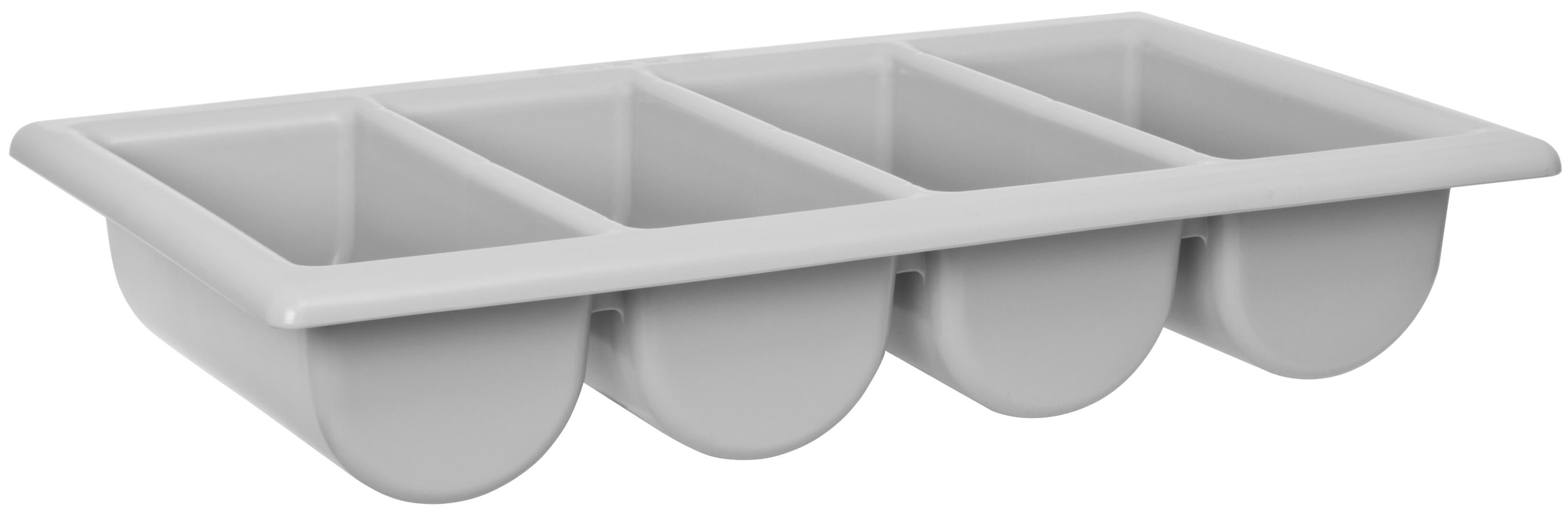 Caja para cubiertos, gris - 4 piezas