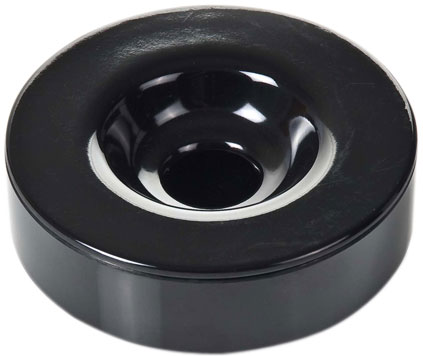 Cenicero cortavientos negro - Melamina (10 cm)