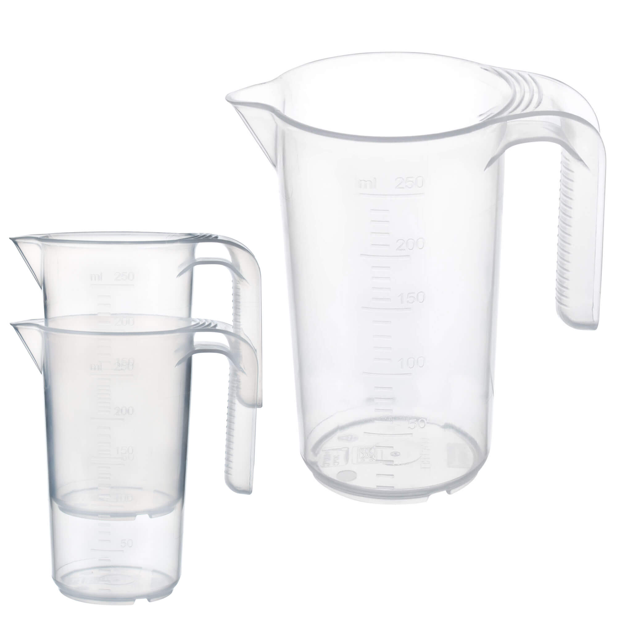Vaso medidor apilable, PP - Graduación hasta 250 ml