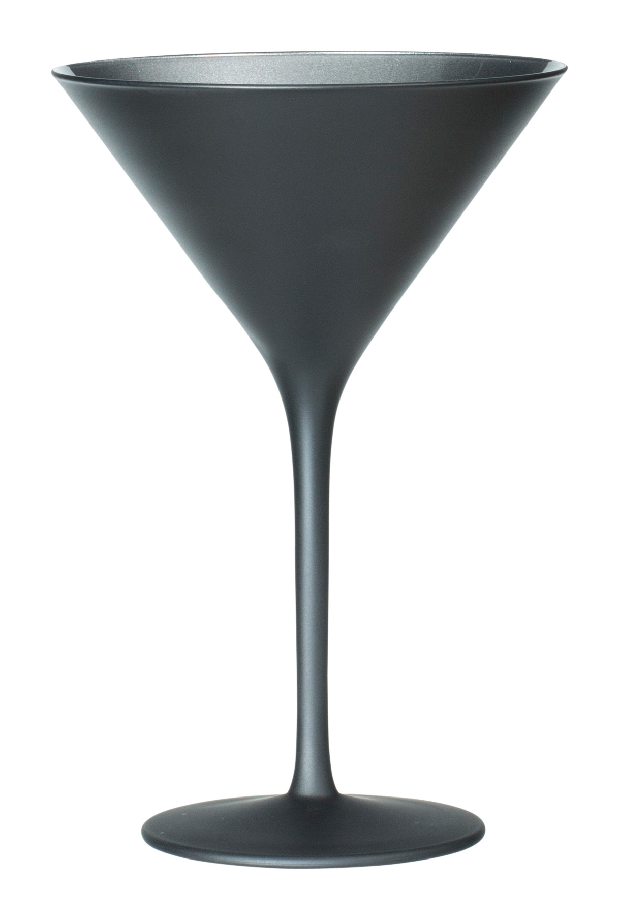 Copa de martini, negro mate/plata, Elements Stölzle - 240 ml