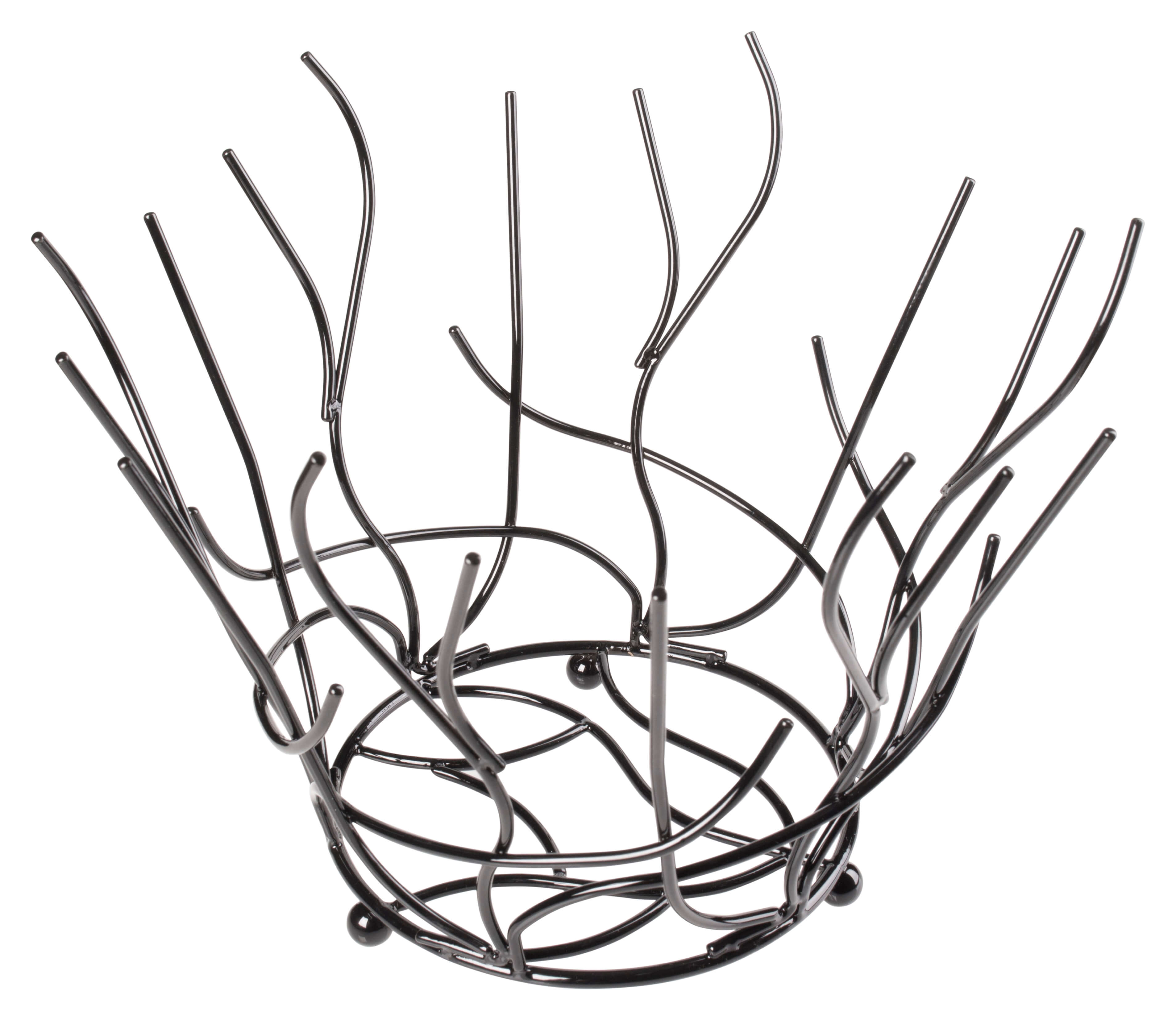 Cesta para fruta Nest, acero negro - 21 x 30 cm