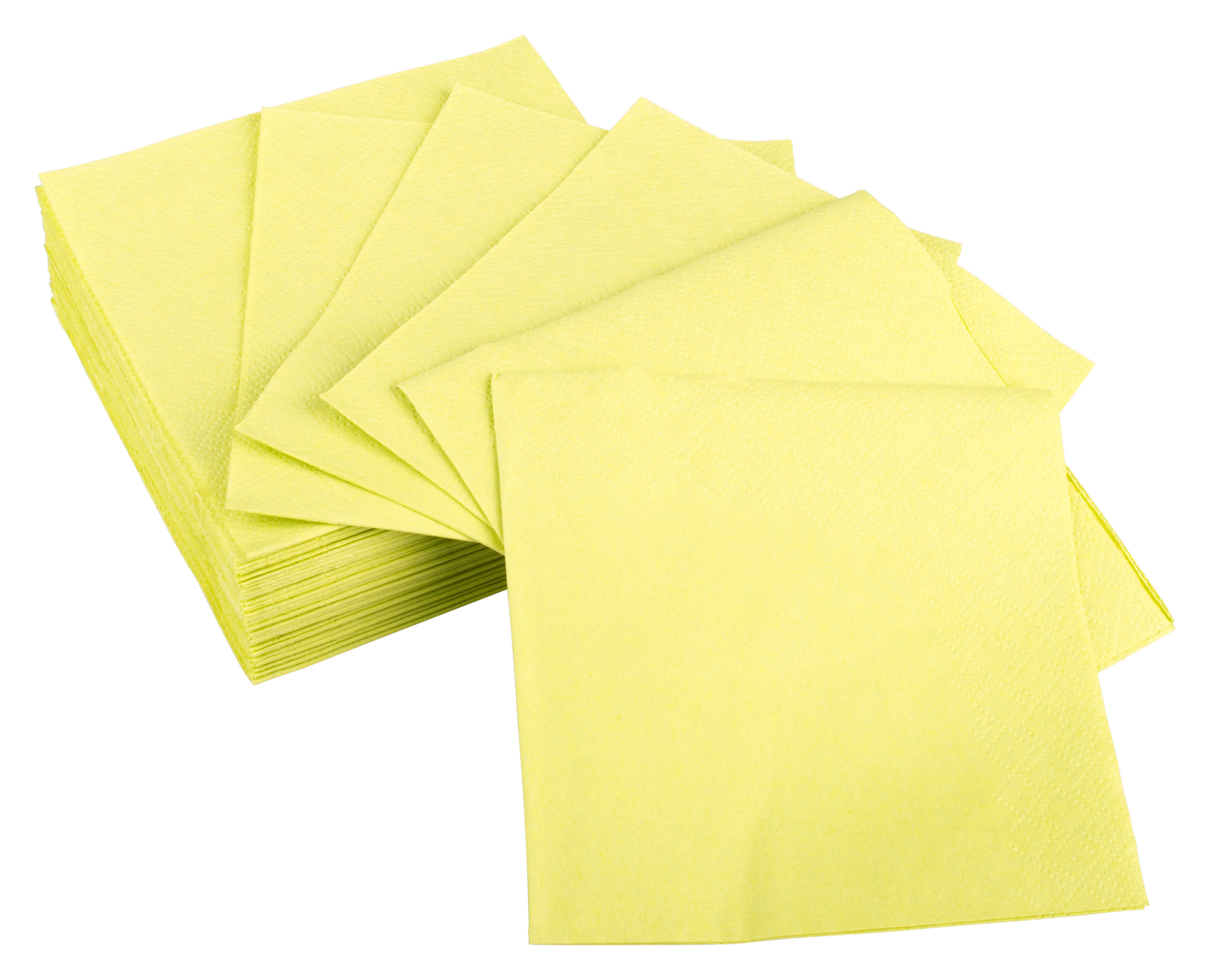 Servilletas de cóctel, 24 x 24 cm, pliegue 1/4, 2 capas - kiwi (300 uds)