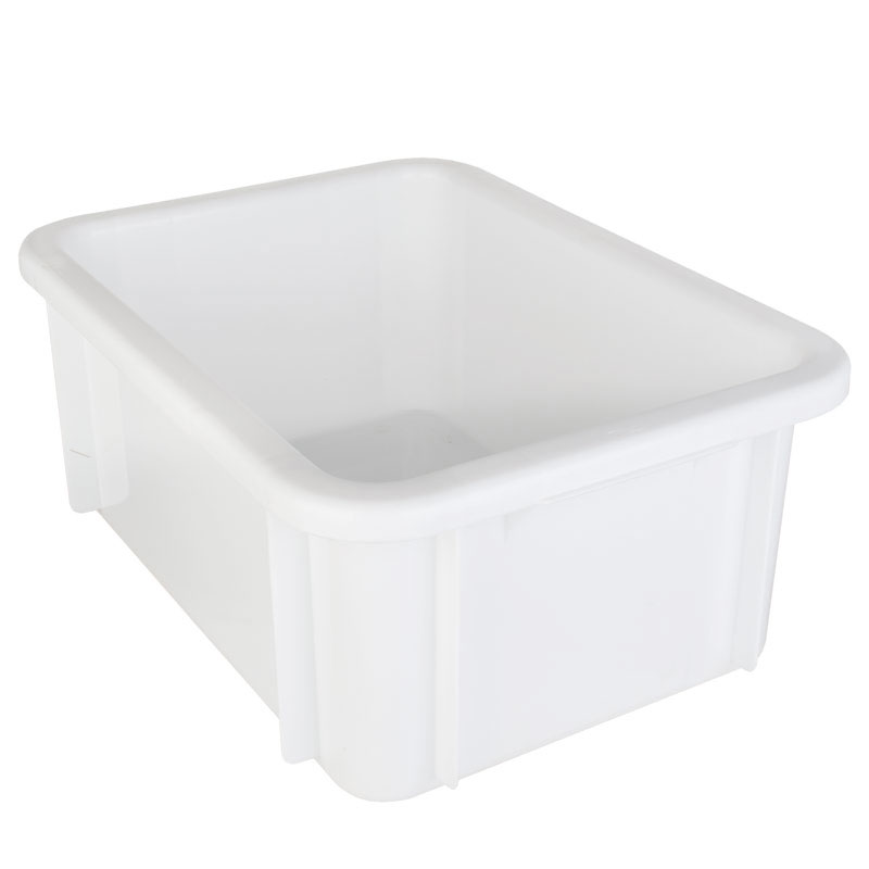 Contenedor apilable de polipropileno blanco - 12 l / 39,5 x 29,5 x 16,5 cm